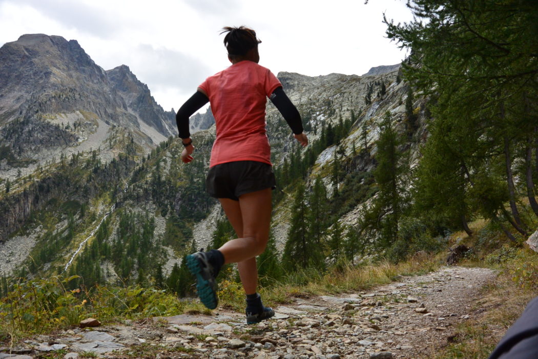 Lily running in the Italian Alps. Photo by Chris Councell.
