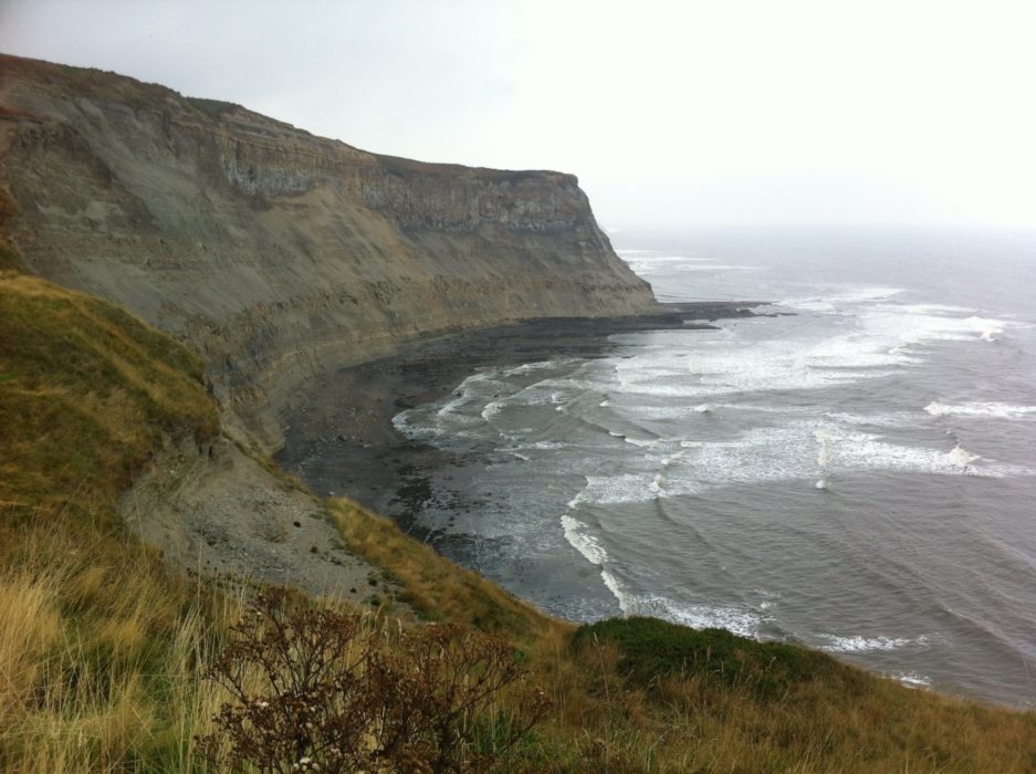 Fantastic cliff top running before the finish at Robin Hood Bay