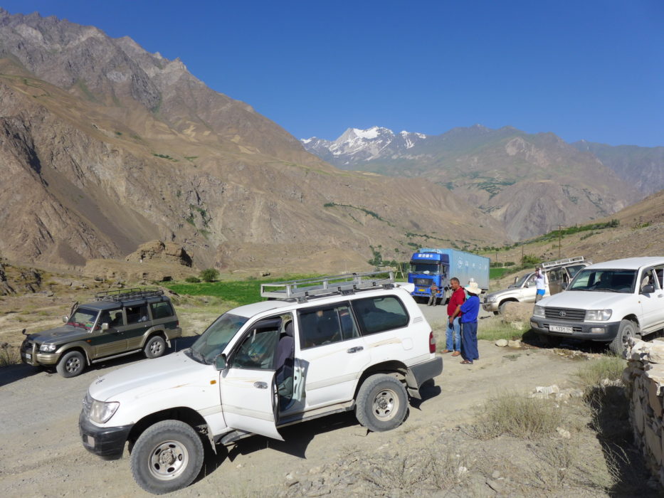 On the road on the Pamir Highway