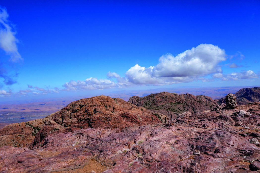 The summit of Jebel el Kest; the Sahara is not far away to the south