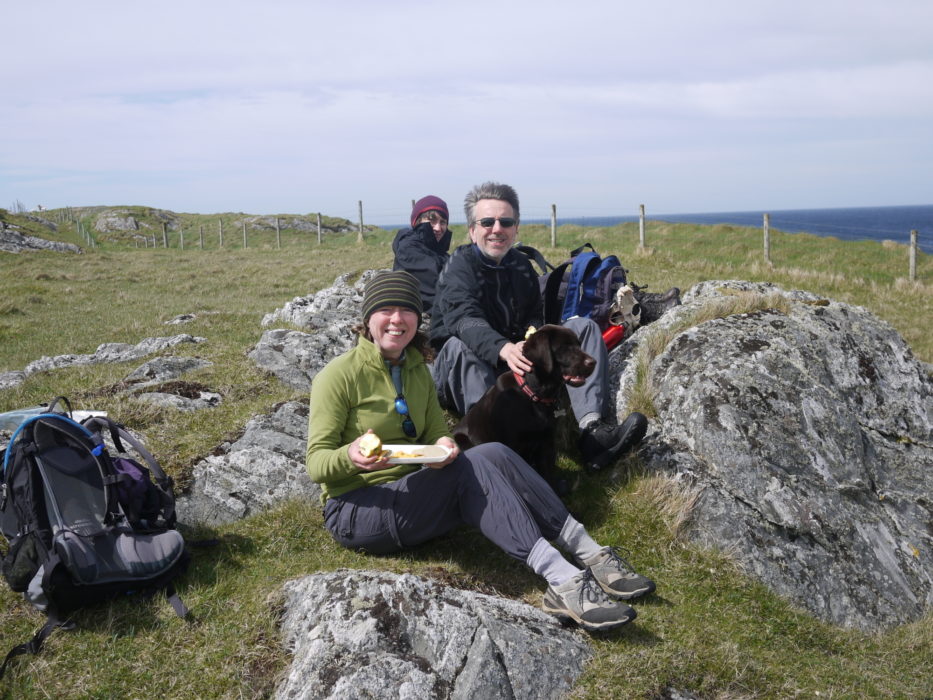 Andy with Fiona, Giulia and Dougal
