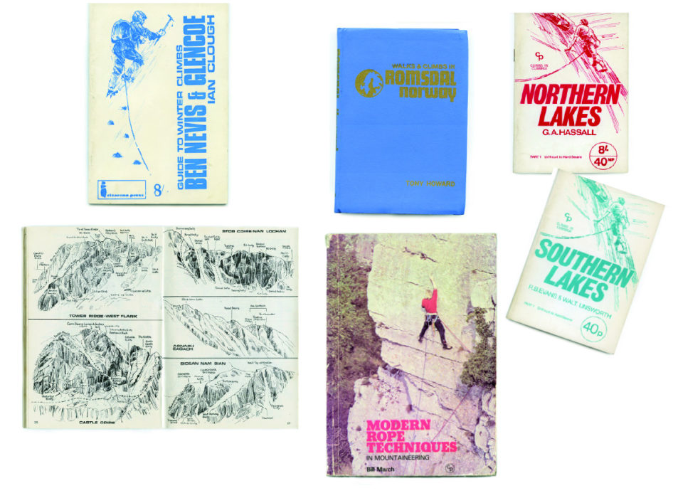 Some of the old Cicerone guides with different logos and the price in shillings