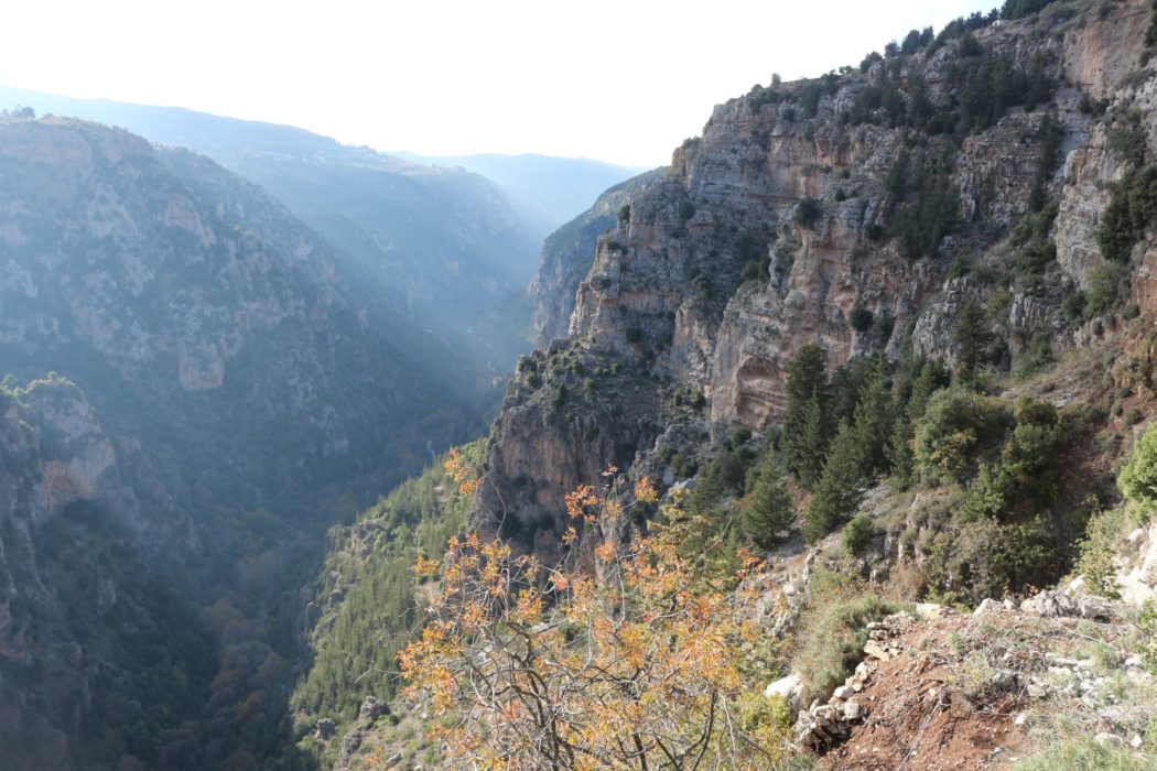 Climbing out of the Qadisha Valley