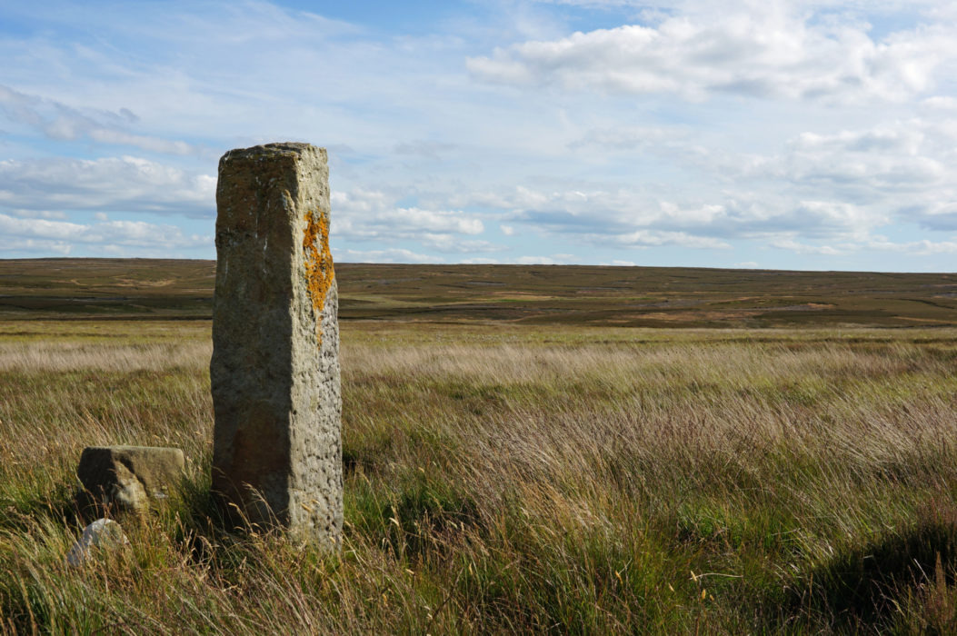 Many old moorland paths and tracks are marked by simple stone pillars