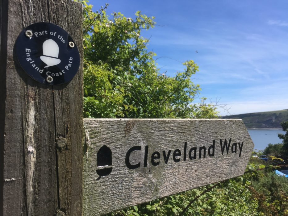 Cleveland Way & English Coast Path National Trail signpost