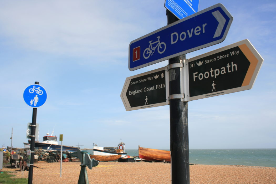 England Coast Path National Trail at Deal