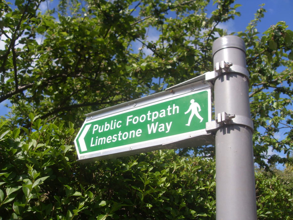Limestone Way signpost, Derbyshire