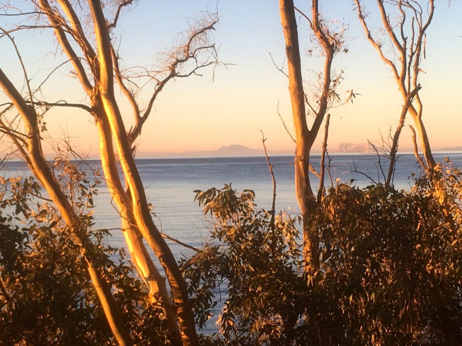 The Rock of Gibraltar and the Atlas Mountains of Morocco from Estepona