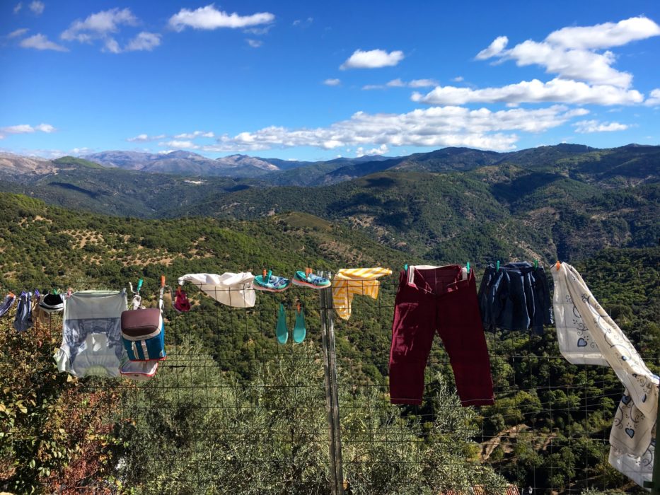 The wooded hills of the Sierra from Benalauria