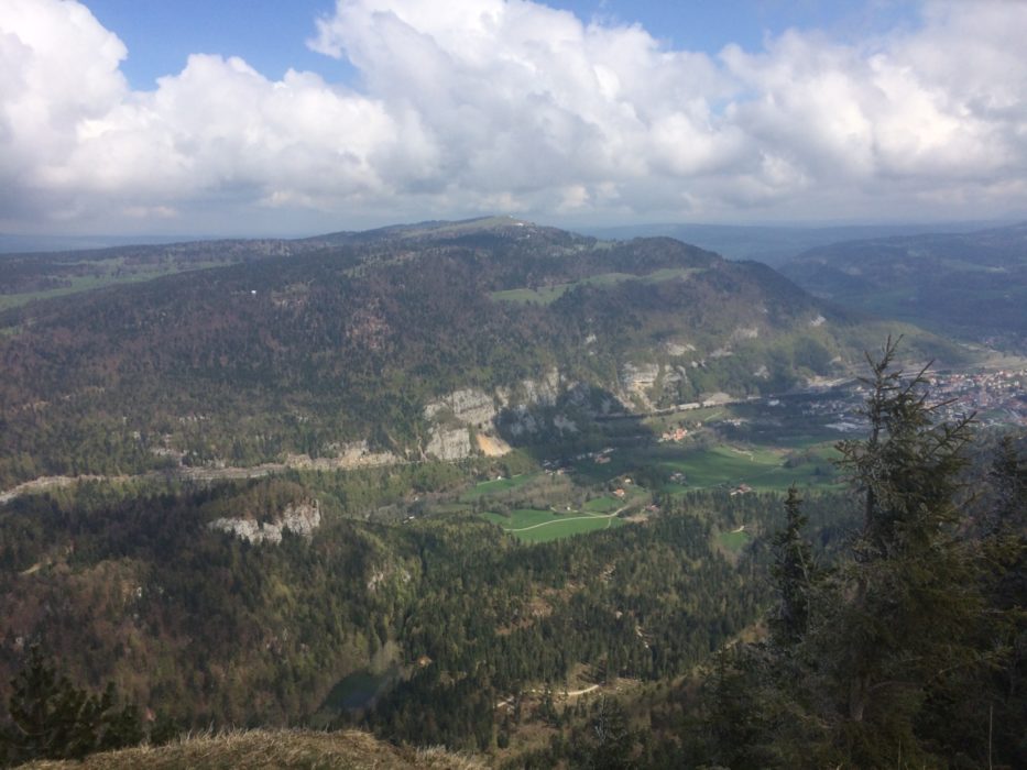 017 View from Dent de Vaulion ridgeline near Fort Pre-Giroud, over the French border towards Mont d'Or