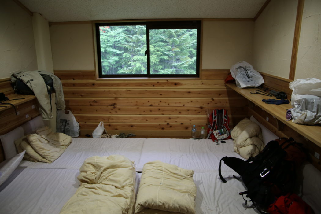 Kitadake4 Cozy accommodation on futon bedding, a standard for Japan’s mountain huts