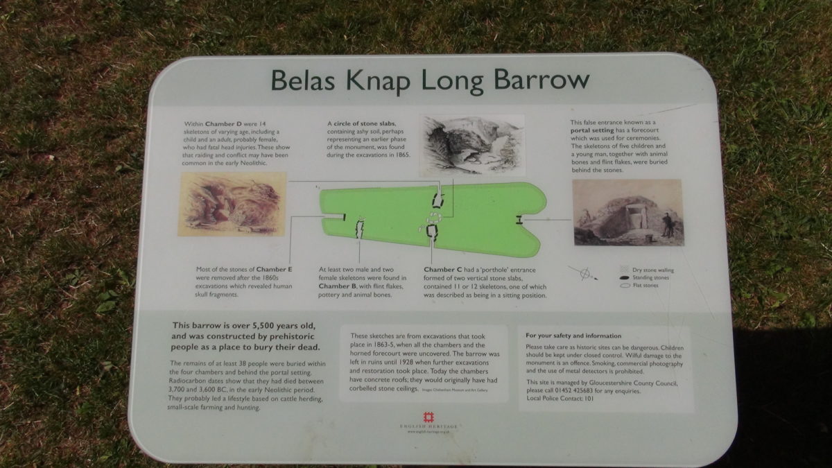 Belas Knap information board