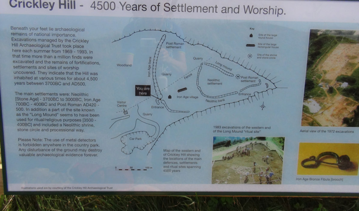 Crickley Hill information board 1