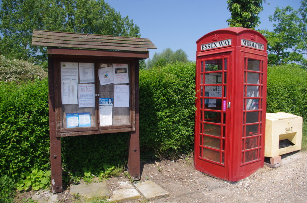 The hamlet of Fuller Street is home to this Essex Way information point