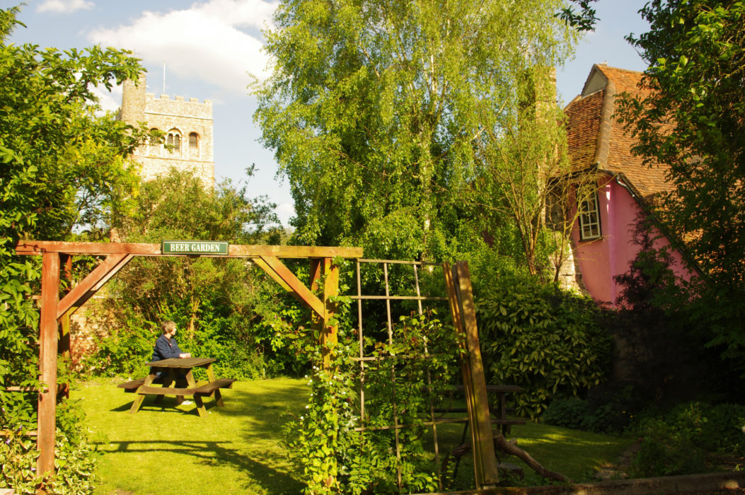 The pub garden in Great Tey