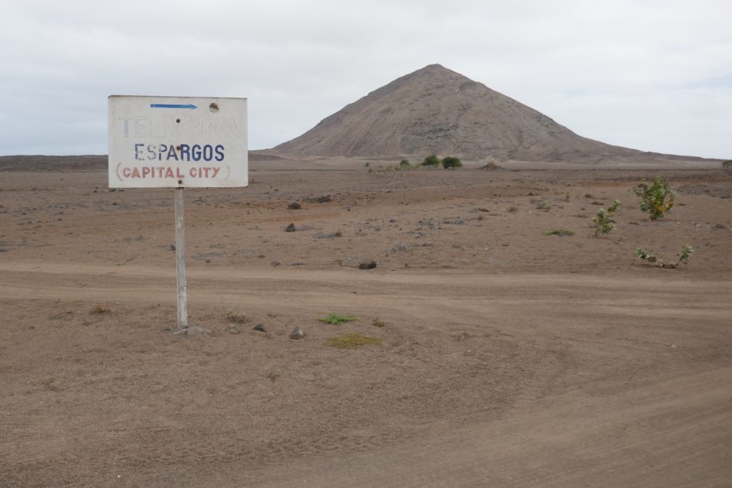 1-01 Sal is a desert island with occasional ancient volcanic cores rising above the sand