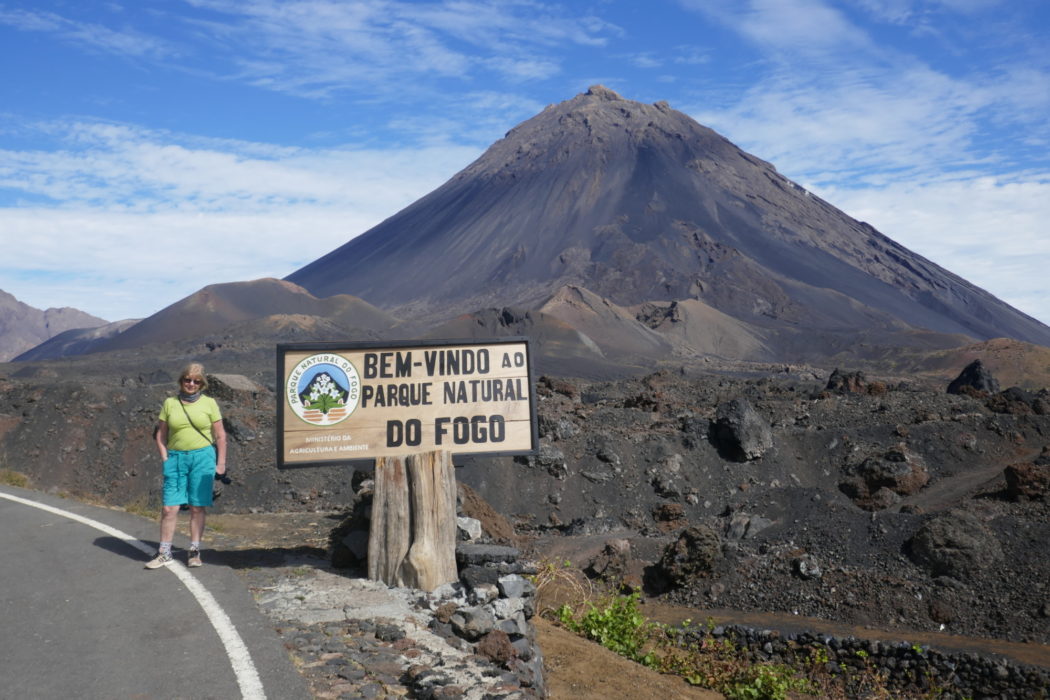 First sight of Pico de Fogo volcano