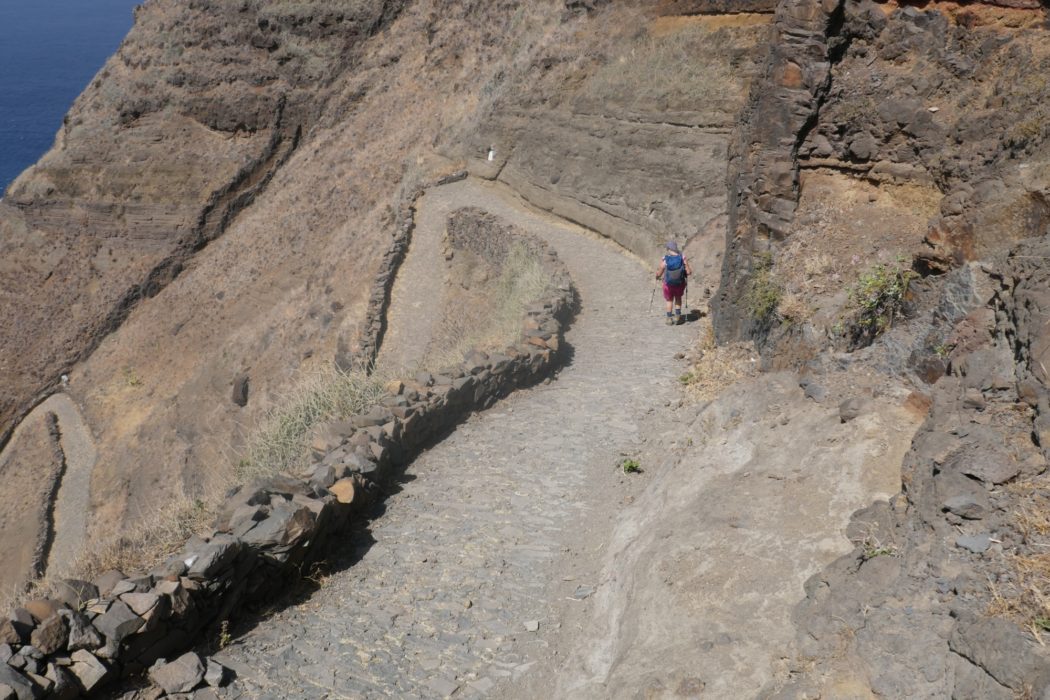 4-16 The coastal footpath from Porta do Sol to Cruzinha climbs past the mouths of three ribeiras