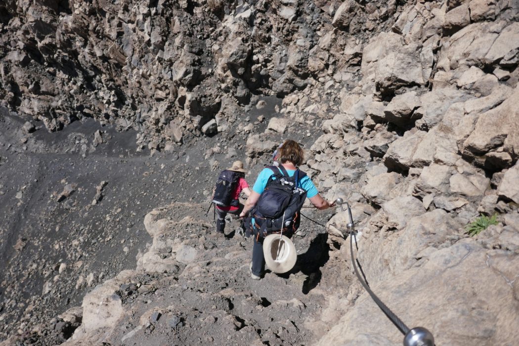 2-05 Desending into the caldera of Pico de Fogo volcano