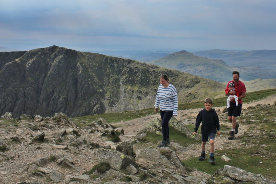 Babies can be remarkably portable – getting out of the carrier to enjoy the view from the top of the Old Man