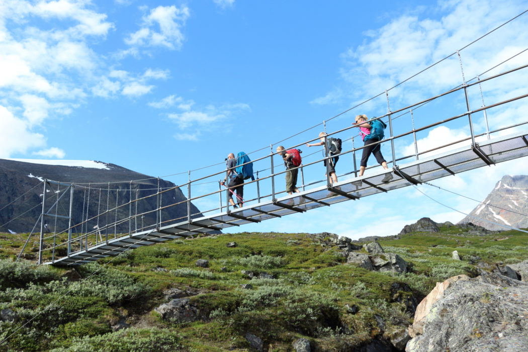 6 Typical suspension bridge found on the trail, this one being close to Kebnekaise.
