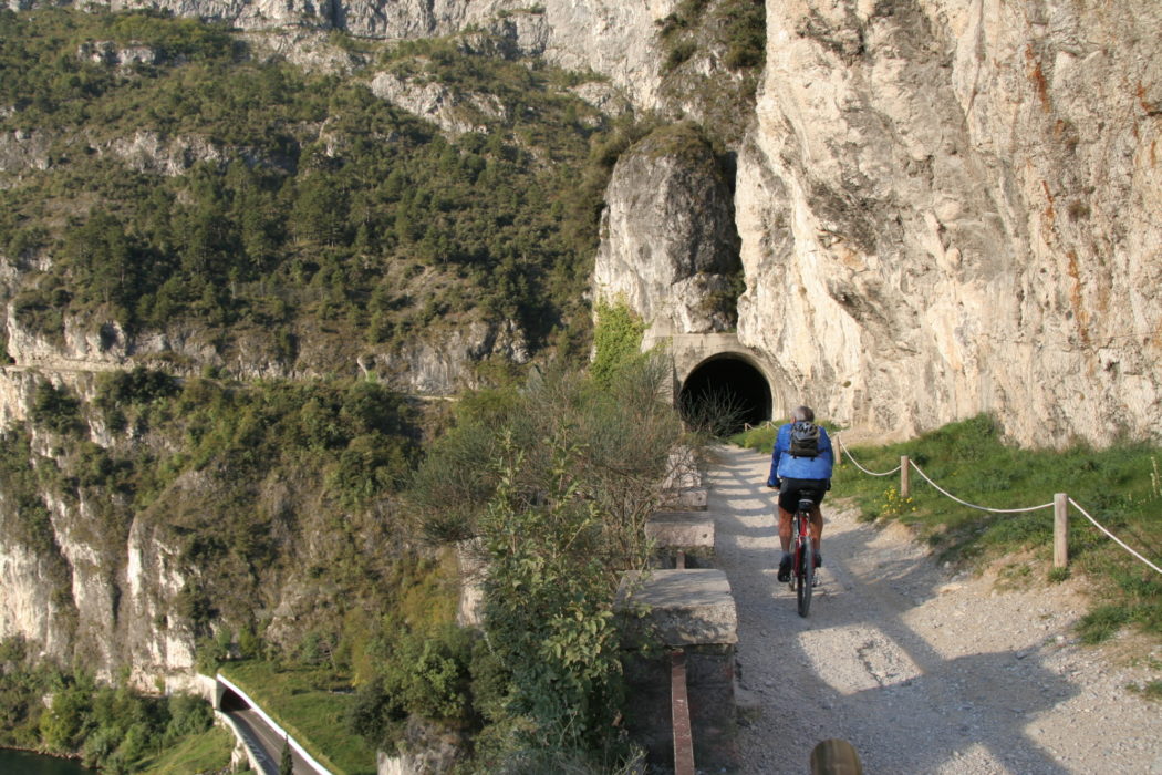 The Old Strada Del Ponale From Riva Del Garda Can Be Enjoyed By Cyclists And Walkers These Days It Is High Above The New Road