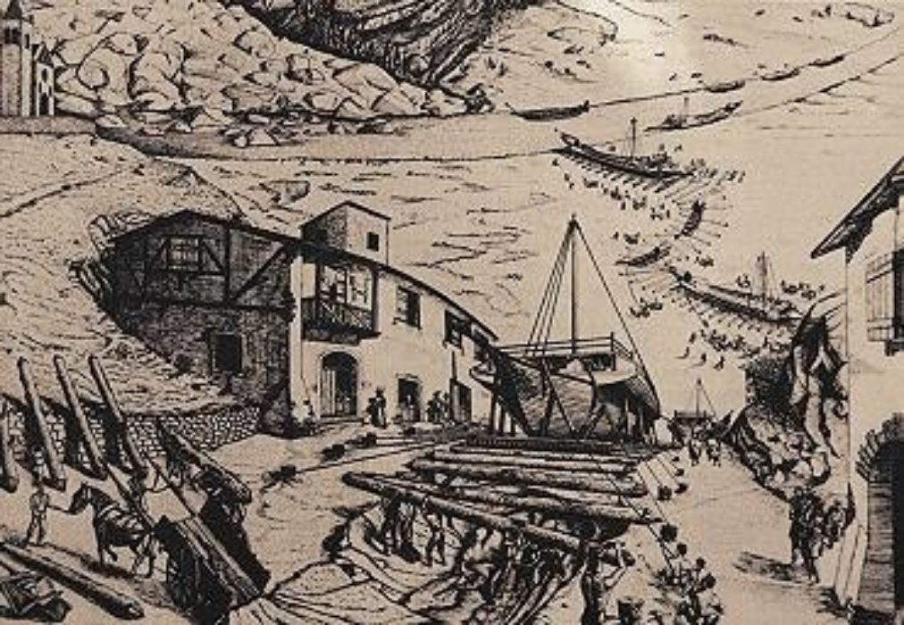 The Boats Crossing The Mountain En Route To Lake Garda