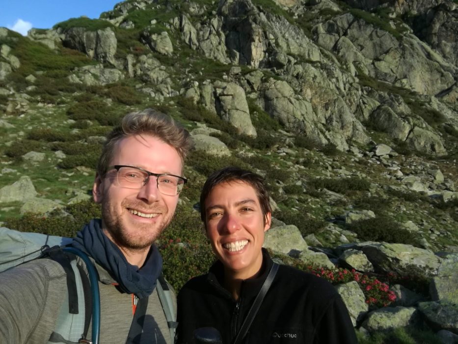 Me and Laetitia, the Larribet hut warden