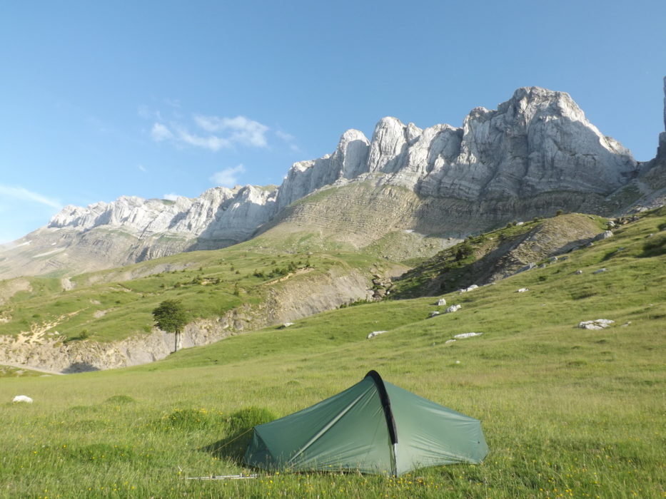 Camp below Sierra d'Alano