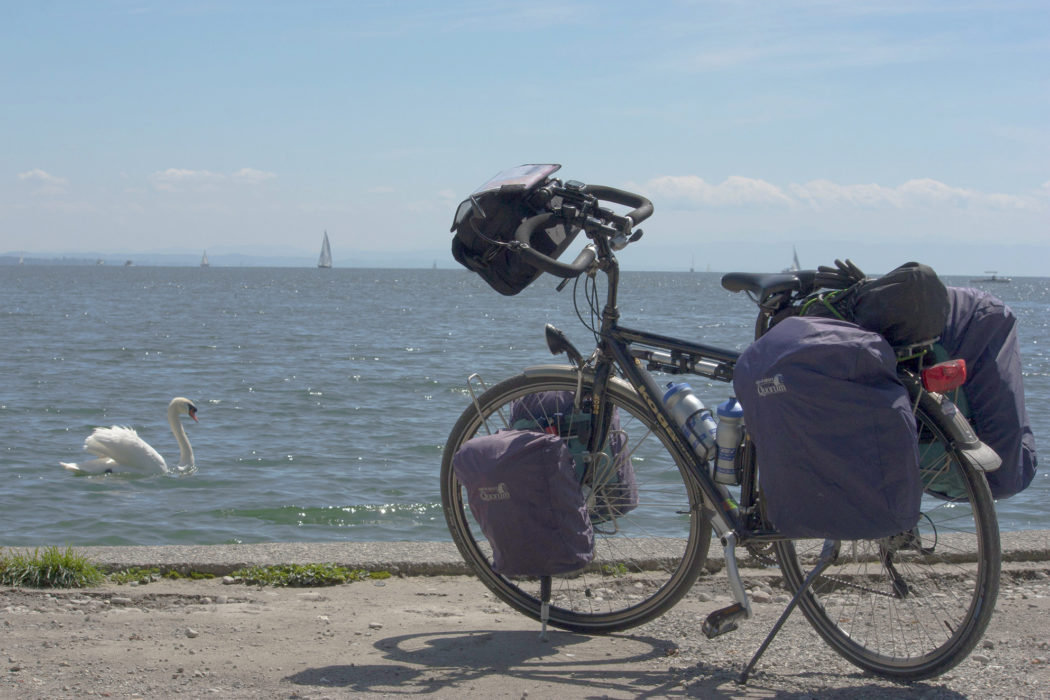 A fully laden set of panniers (Image courtesy of Kitty Terwolbeck on Flickr)