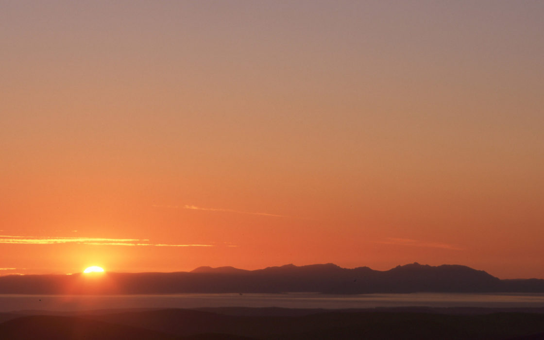 Sun sets behind the Isle of Arran 12