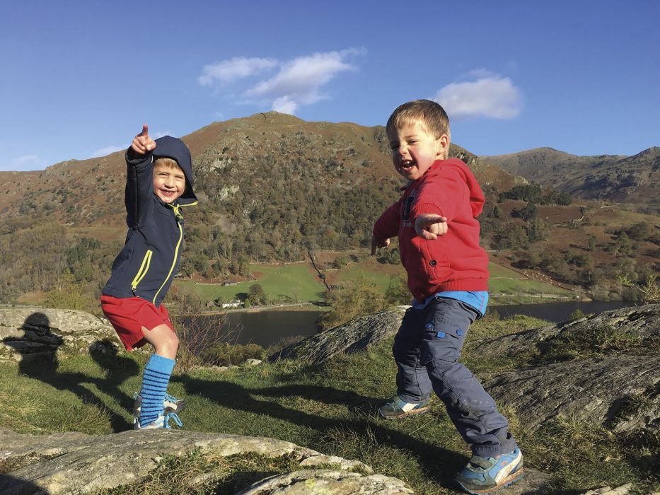 Children outdoors Lake District