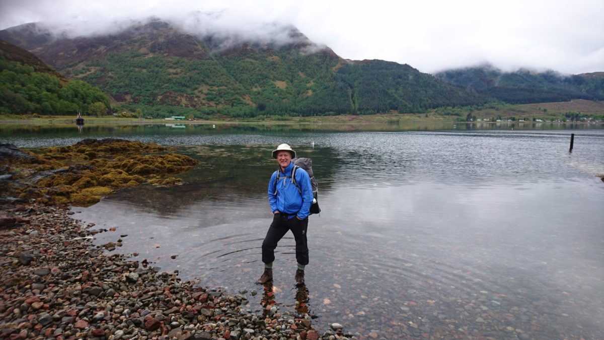 Boots in the sea at the Kintail Lodge Hotel