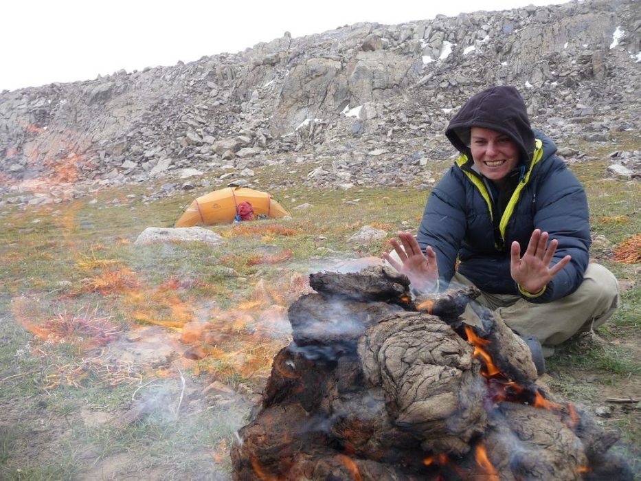 Yak dung is the only fuel available at this altitude