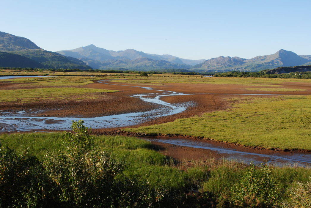 The Glaslyn Estuary With The Moelwynion And Snowdon