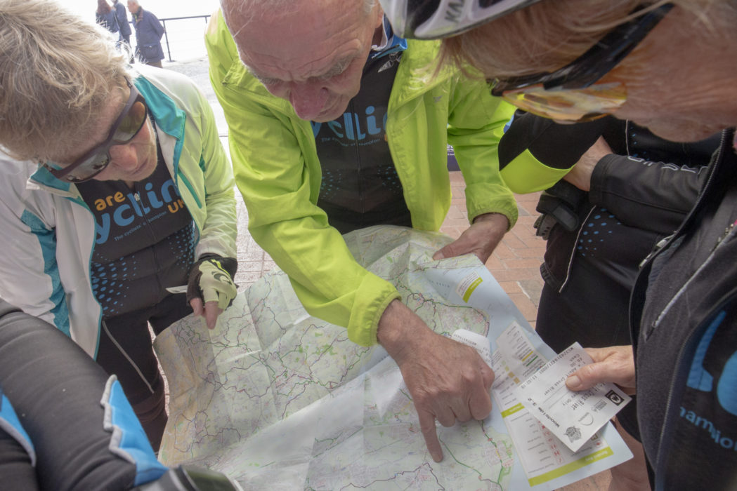 Consulting the map – despite most riders using GPS devices