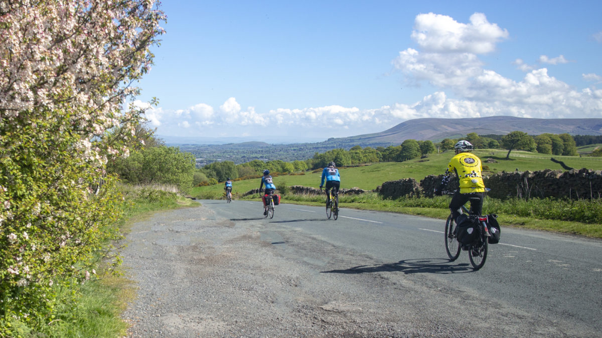 Heading for Pendle Hill with wonderful weather and glorious countryside