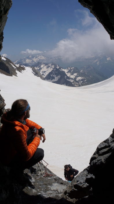 Jordi overlooking the Ossoue glacier