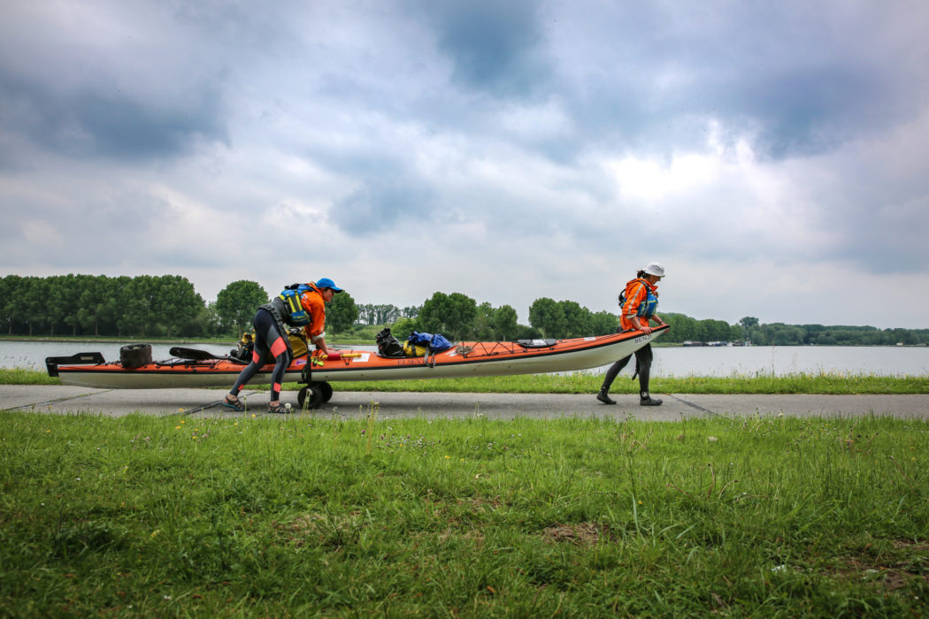 This is how we dealt with the first twenty locks on our expedition, out of the total 250. “Portaging” involves hauling everything around a lock, which is often tiring and time-consuming.