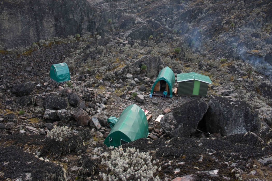 The huts at Margherita Camp at 4483m