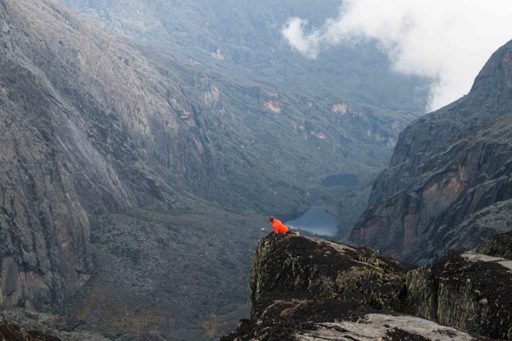 Peering into the abyss from Margherita Camp