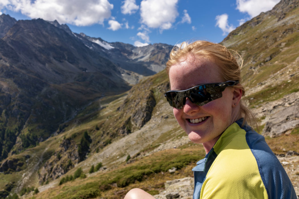 Maddy taking time to enjoy the view whilst updating the CZ guidebook