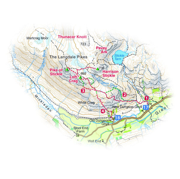 M040 Langdale Pikes Map