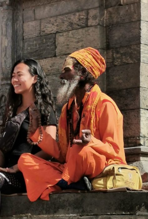 A religious man at Pashupatinath, a sacred Hindu site in the centre of Kathmandu