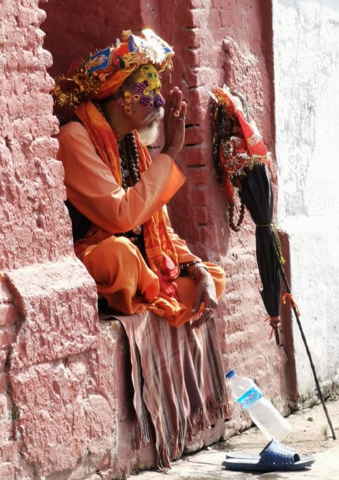 A religious man at Pashupatinath, a sacred Hindu site in the centre of Kathmandu