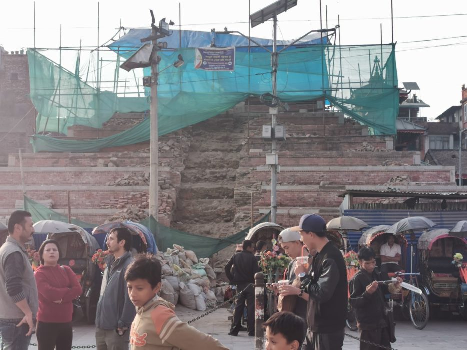 Earthquake damage in Durbar square