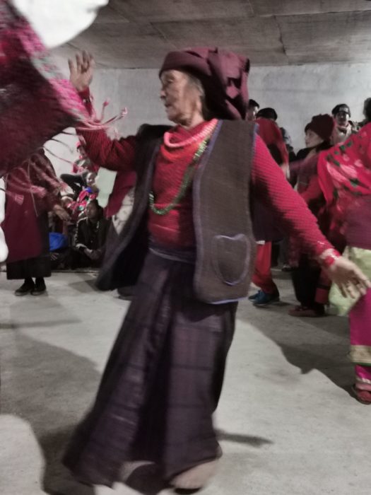 One of the villagers performing in The Mothers' Dance