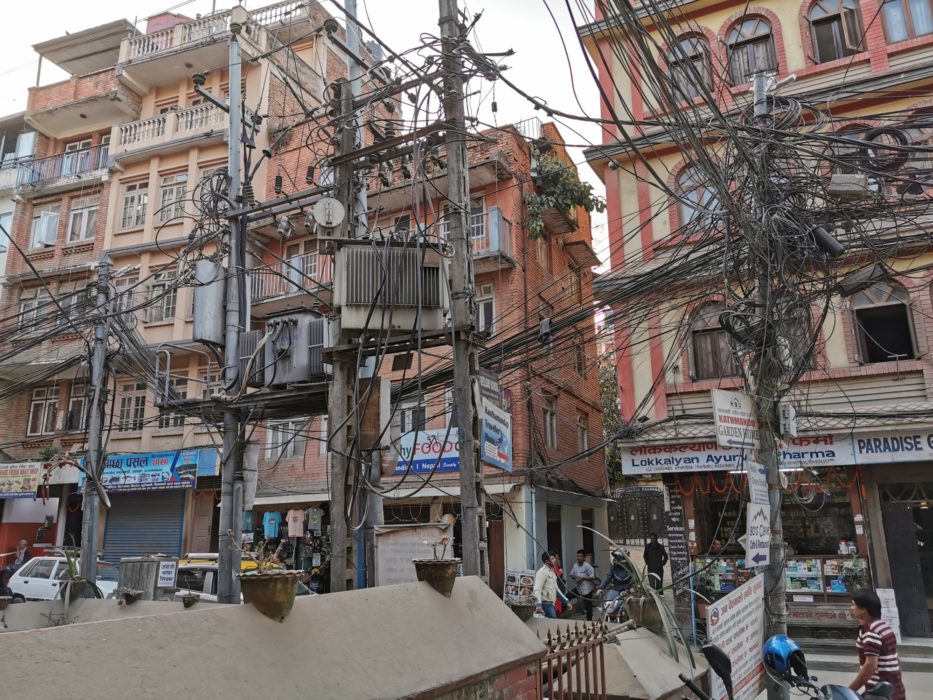 Even the telephone cables were chaotic - apparently they don't remove the old ones when putting new lines up so they just get more and more tangled.