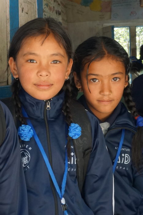 Some of the students in their new uniforms