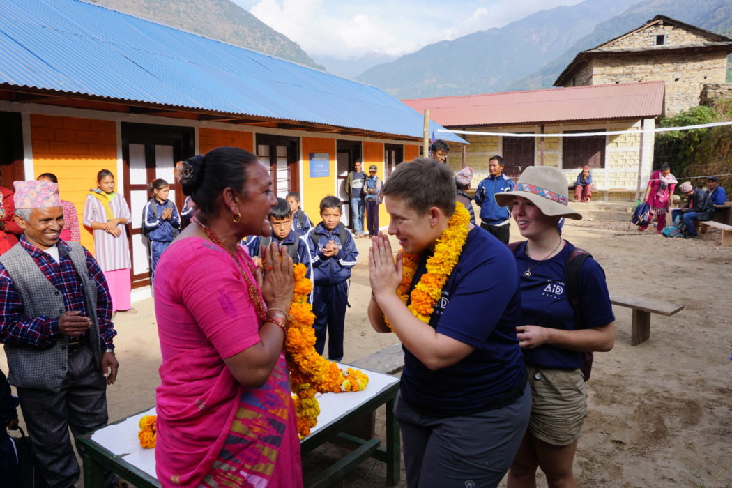 Receiving a marigold garland at Rawa Dolu. (Pic by AAN)